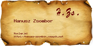 Hanusz Zsombor névjegykártya