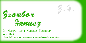 zsombor hanusz business card